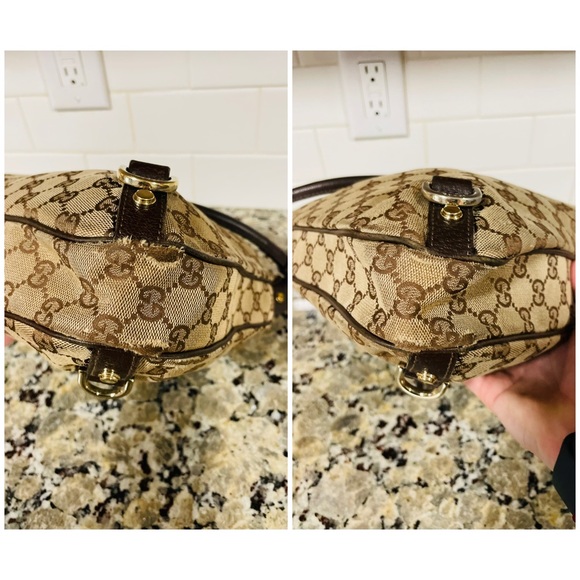 GUCCI Abbey Brown GG Logo D-Ring Bag 💯 AUTHENTIC - Picture 10 of 16